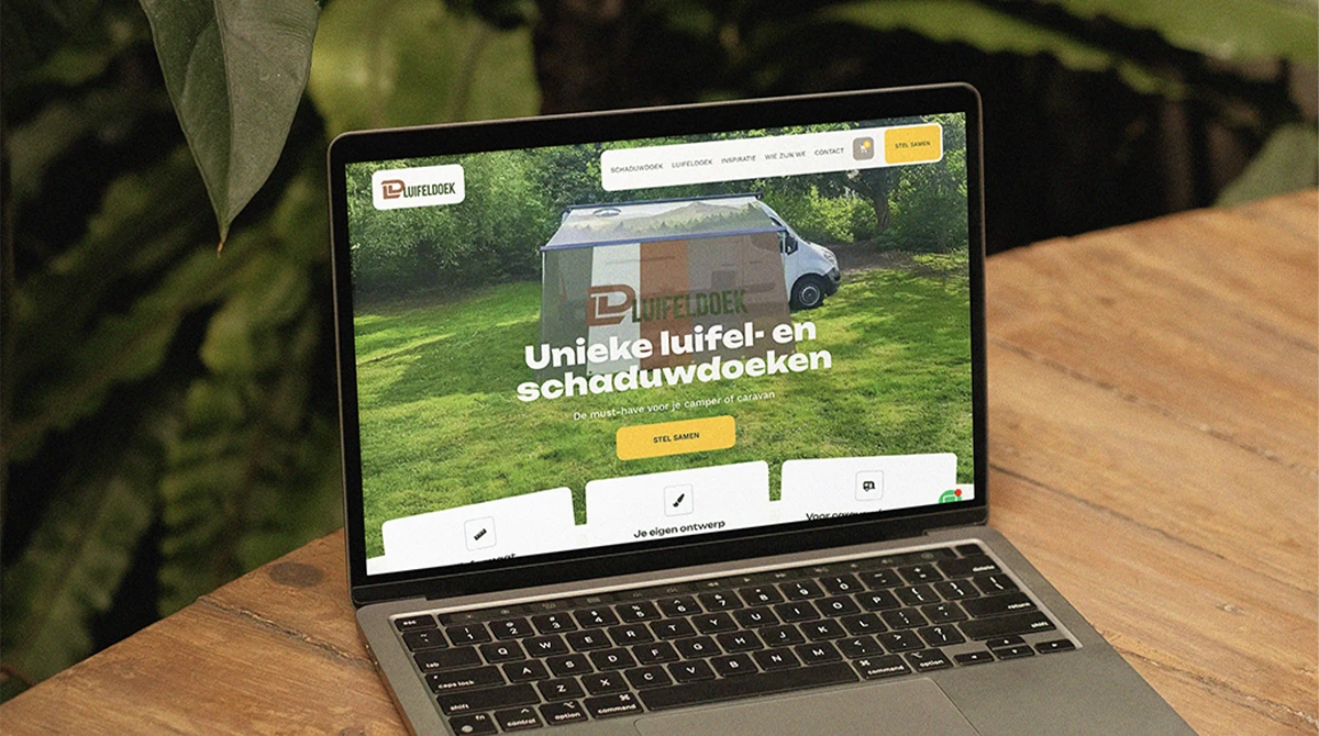 website dordrecht luifeldoek homepagina in macbook